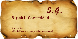 Sipeki Gertrúd névjegykártya